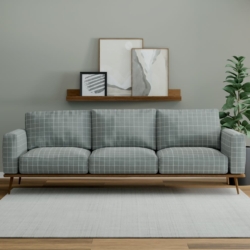 D3503 Aqua fabric upholstered on furniture scene