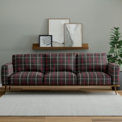D3504 Oxblood fabric upholstered on furniture scene