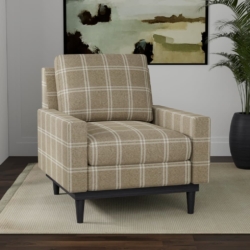 D3505 Burlap fabric upholstered on furniture scene
