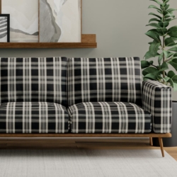 D3506 Ebony fabric upholstered on furniture scene