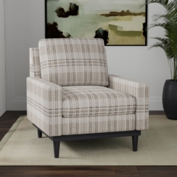 D3509 Greige fabric upholstered on furniture scene