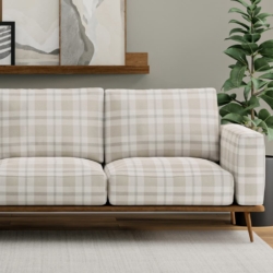D3513 Beige fabric upholstered on furniture scene