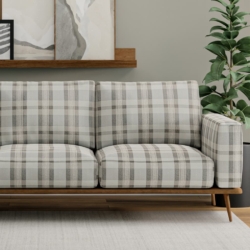 D3527 Glacier fabric upholstered on furniture scene