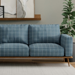 D3532 Denim fabric upholstered on furniture scene