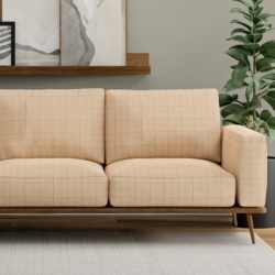 D3533 Wheat fabric upholstered on furniture scene