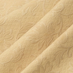 D3550 Gold Floral Upholstery Fabric Closeup to show texture