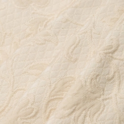 D3552 Cream Floral Upholstery Fabric Closeup to show texture
