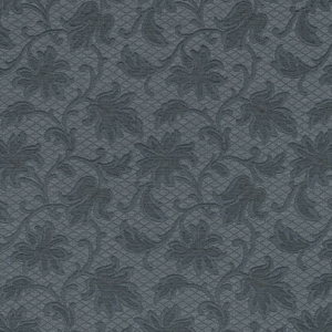 D3554 Indigo Floral upholstery fabric by the yard full size image