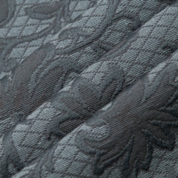 D3554 Indigo Floral Upholstery Fabric Closeup to show texture