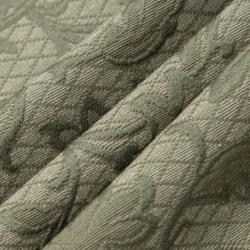 D3556 Olive Floral Upholstery Fabric Closeup to show texture