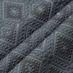 D3557 Indigo Diamond Upholstery Fabric Closeup to show texture