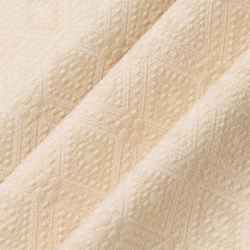D3560 Cream Diamond Upholstery Fabric Closeup to show texture