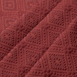D3561 Red Diamond Upholstery Fabric Closeup to show texture