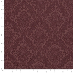 Image of D3565 Merlot Damask showing scale of fabric