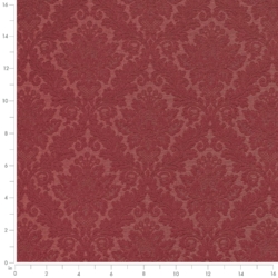 Image of D3567 Red Damask showing scale of fabric