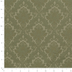 Image of D3570 Olive Damask showing scale of fabric