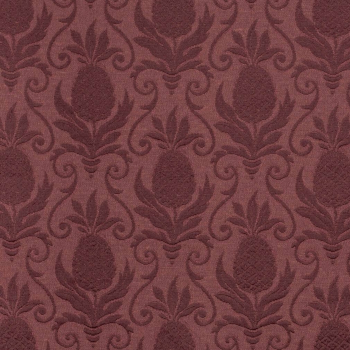 D3572 Merlot Pineapple upholstery fabric by the yard full size image