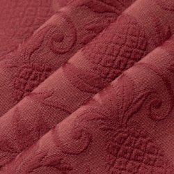 D3574 Red Pineapple Upholstery Fabric Closeup to show texture