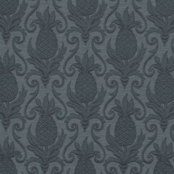 D3575 Indigo Pineapple upholstery fabric by the yard full size image