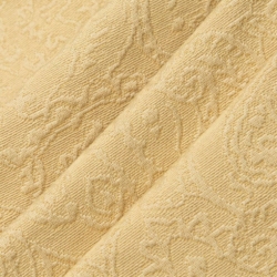 D3578 Gold Paisley Upholstery Fabric Closeup to show texture