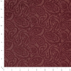 Image of D3579 Merlot Paisley showing scale of fabric