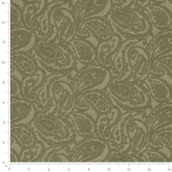 Image of D3584 Olive Paisley showing scale of fabric