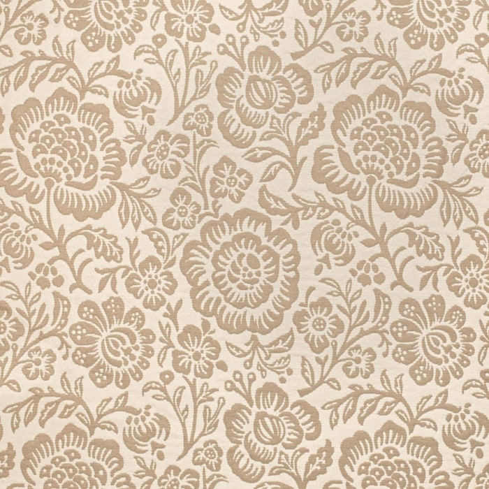 D3594 Tan Bloom upholstery fabric by the yard full size image