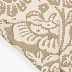 D3594 Tan Bloom Upholstery Fabric Closeup to show texture