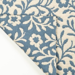 D3597 Blue Petite Upholstery Fabric Closeup to show texture