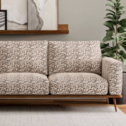 D3750 Walnut fabric upholstered on furniture scene
