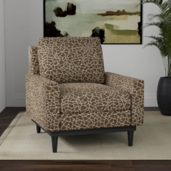 D3752 Chestnut fabric upholstered on furniture scene