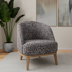 D3753 Graphite fabric upholstered on furniture scene