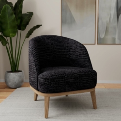 D3764 Ebony fabric upholstered on furniture scene