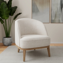 D3768 Cream fabric upholstered on furniture scene
