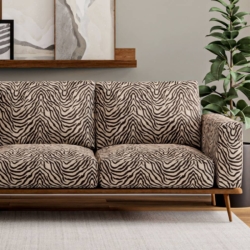 D3772 Ebony fabric upholstered on furniture scene