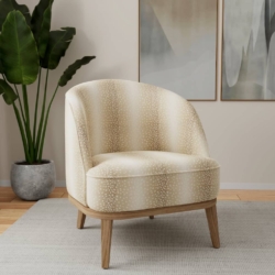 D3780 Cocoa fabric upholstered on furniture scene