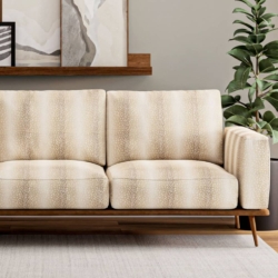 D3780 Cocoa fabric upholstered on furniture scene