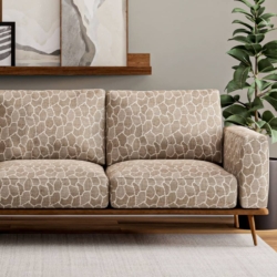 D3782 Bark fabric upholstered on furniture scene