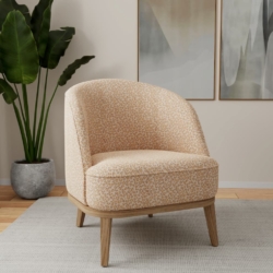 D3789 Flax fabric upholstered on furniture scene