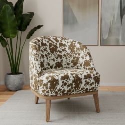 D3792 Coffee fabric upholstered on furniture scene