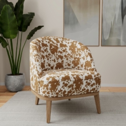 D3793 Pecan fabric upholstered on furniture scene