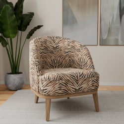 D3801 Saddle fabric upholstered on furniture scene