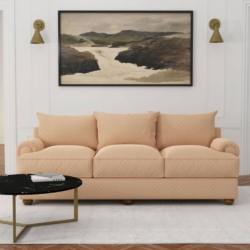 D4033 Honey Olivia fabric upholstered on furniture scene