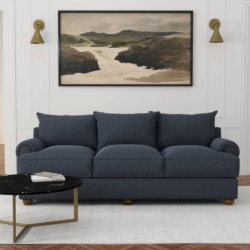 D4036 Navy Olivia fabric upholstered on furniture scene