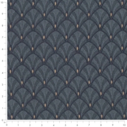Image of D4036 Navy Olivia showing scale of fabric