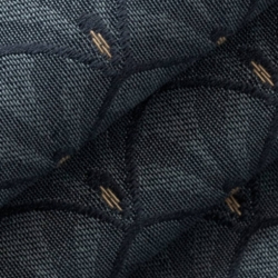 D4036 Navy Olivia Upholstery Fabric Closeup to show texture