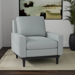 D4037 Azure Olivia fabric upholstered on furniture scene