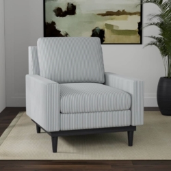 D4044 Azure Polly fabric upholstered on furniture scene