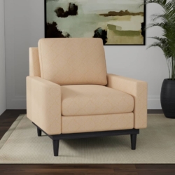 D4049 Honey Elsa fabric upholstered on furniture scene