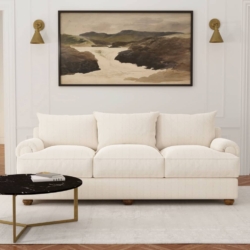 D4050 Ivory Elsa fabric upholstered on furniture scene